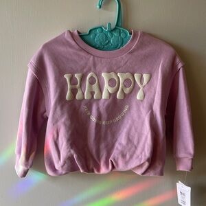 Greyson Mini Pink 'Happy' Sweatshirt Sz 2T NEW